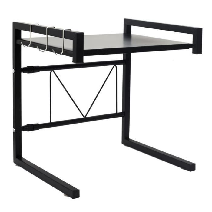 Organisateur Micro-ondes "modulable" 40-60cm Noir - Paris Prix