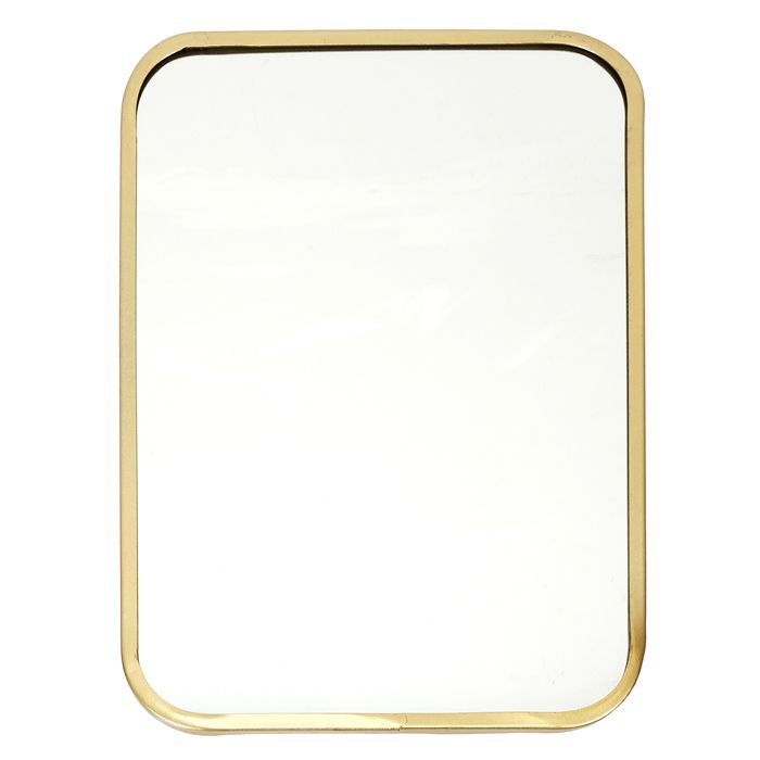Miroir Mural Déco "contour Carré" 34cm Or - Paris Prix