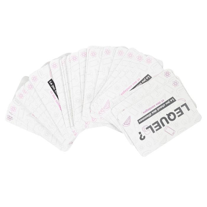 Jeu de cartes - Paris Prix - Dilemme - Blanc & Noir - 50 cartes