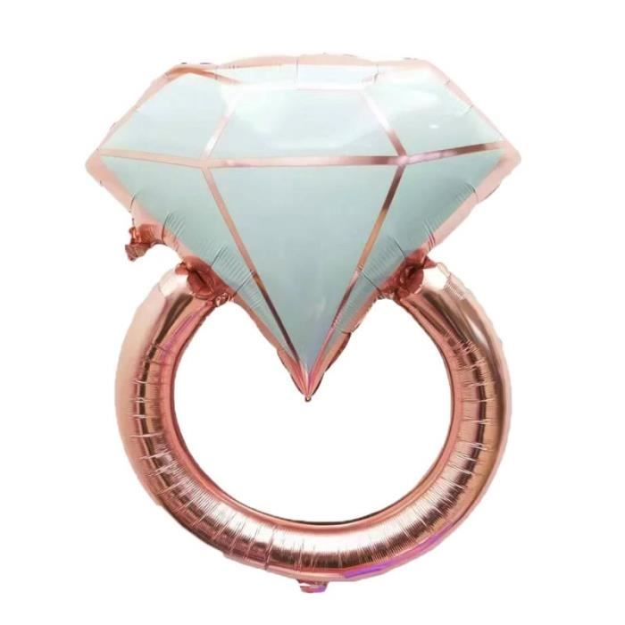 Ballon Gonflable "bague" 80cm Rose Gold & Blanc - Paris Prix