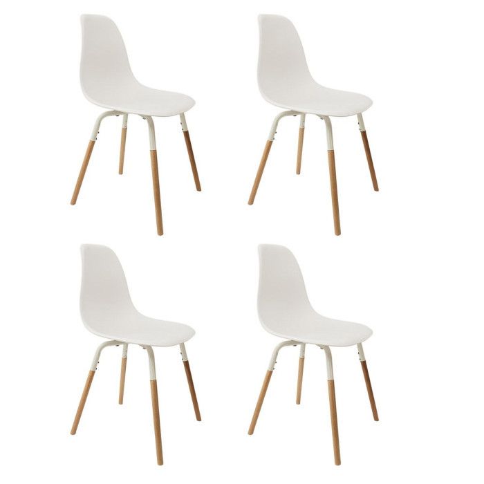 Chaise scandinave pieds métal et bois de hêtre Phenix