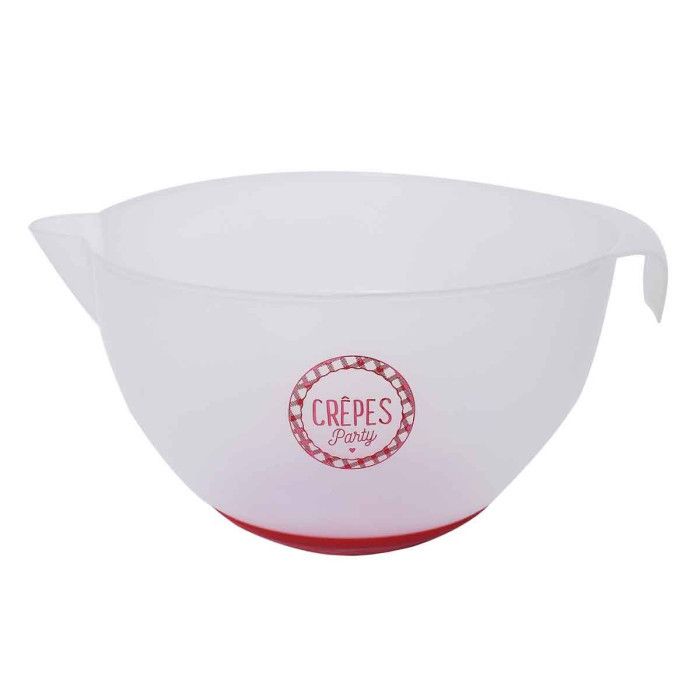 Bol Mélangeur "Chandeleur" 3L Transparent - Couleur Aléatoire