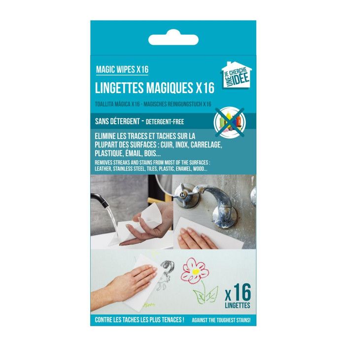 Lot De 16 Lingettes "magiques" 15cm Blanc
