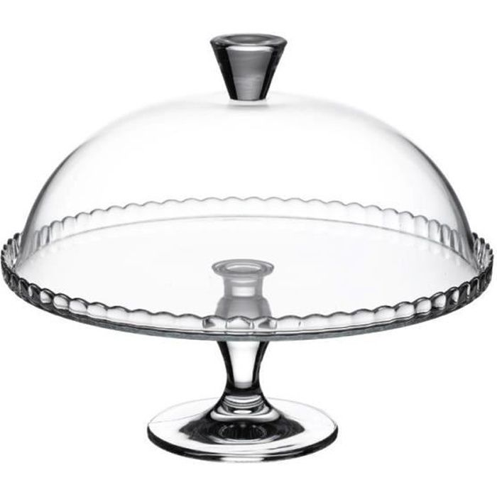 Plat à tarte en verre avec cloche - Pasabahce - 32cm
