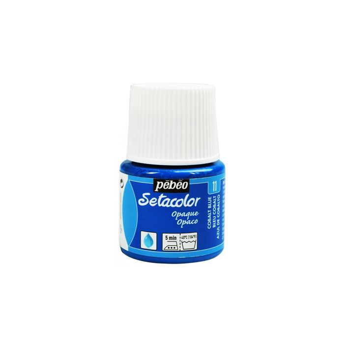 Peinture textile - Pébéo - Setacolor opaque - Bleu cobalt N°11 - 45ml - Mixte