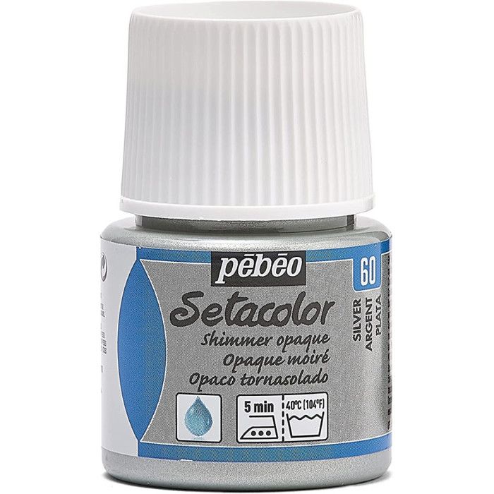 Peinture tissu Setacolor opaque moire argent 45…