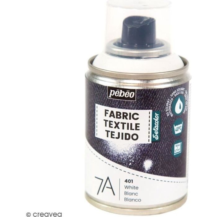 Peinture textile en bombe - PEBEO - 100 ml Blanc - Couleur(s) - Type de Produit - Poids