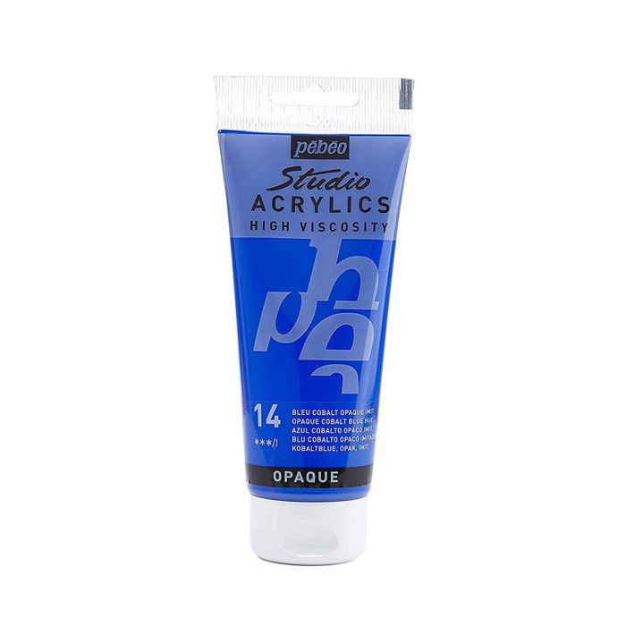 Peinture Acrylique - Pébéo - Studio - Bleu Cobalt - 100 ml - Satiné