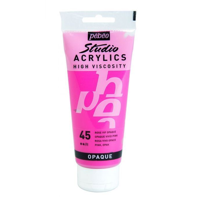 Peinture Acrylique - Pébéo - Studio - Rose vif - 100 ml - Satiné