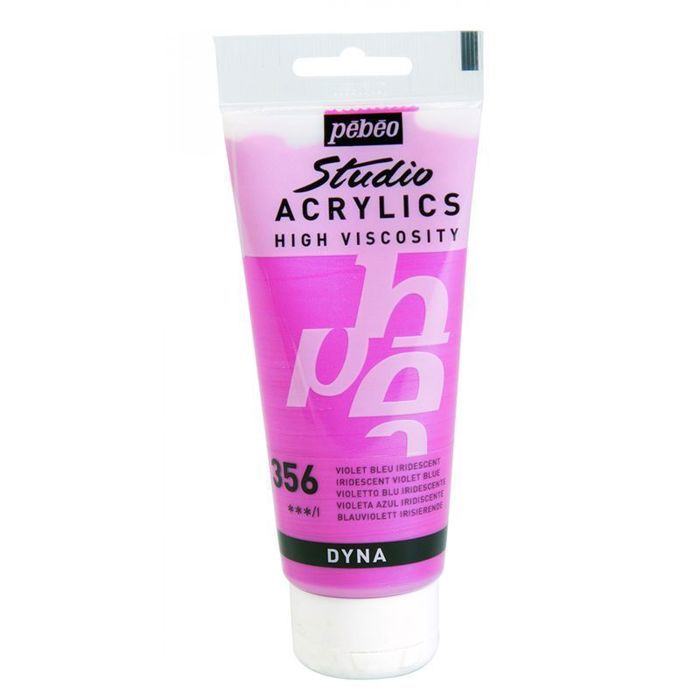 Peinture Acrylique - PEBEO - Tube Dyna Violet Bleu Irisdescent 100ml - Satinée - Extra-fine