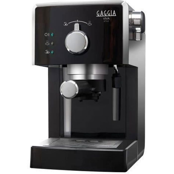Machine à café Gaggia Viva RI8433 avec buse vapeur Cappuccino 15 bar noir - argent