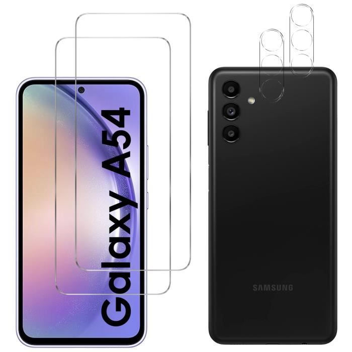 Verre Trempé pour Samsung Galaxy A54 5G et Protection Caméra [Pack 2] Film Vitre Protection Phonillico®