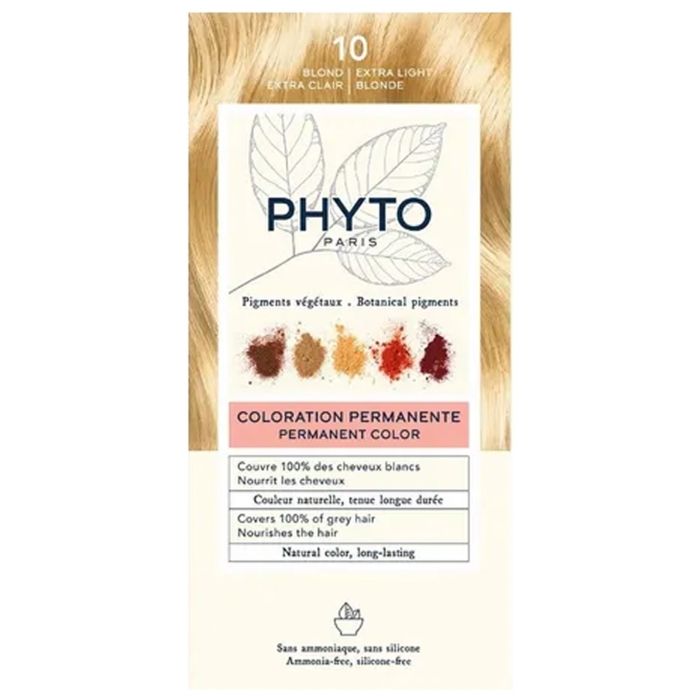 Couleur-Phyto Couleur Coloration Permanente - Pigments Végétaux (Coloration : 10 Blond Extra Clair)