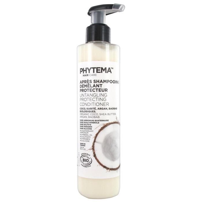 Phytema Haircare - Apres-Shampoing Demelant Protecteur Noix de coco - Soin Capillaire Naturel & Bio