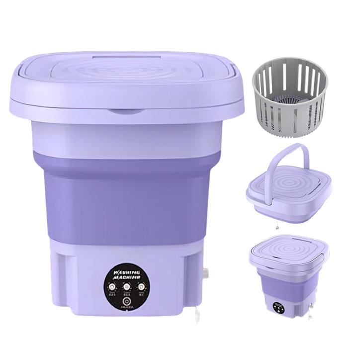machine a laver portable pimpimsky 8L10W 3 Modes de Nettoyage mini machine à laver pour sous Vêtements,Chaussette,Appartement