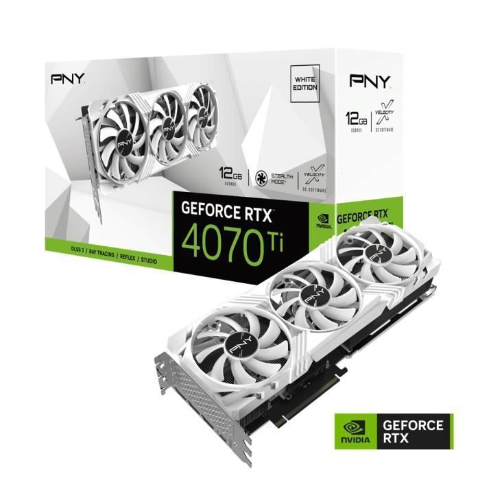 PNY GeForce RTX 4070 Ti 12GB VERTO Triple Fan White Edition