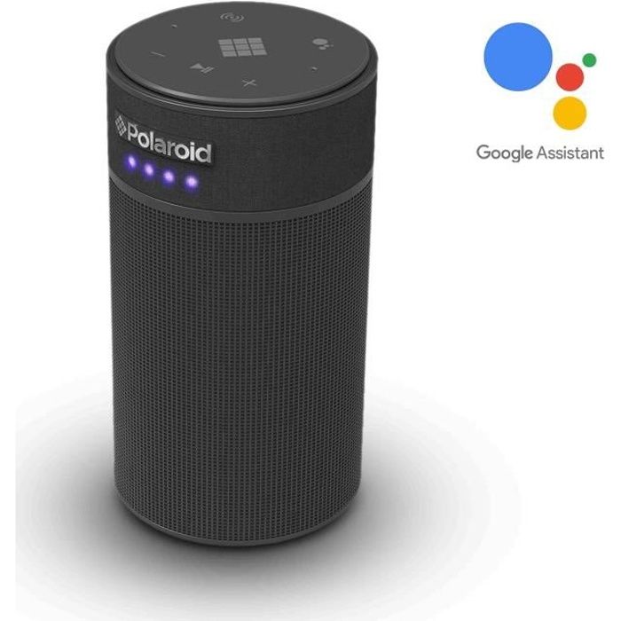 Enceinte connectée intelligente POLAROID SAM avec assistant vocal GOOGLE - Bluetooth - Wifi - Micro intégré