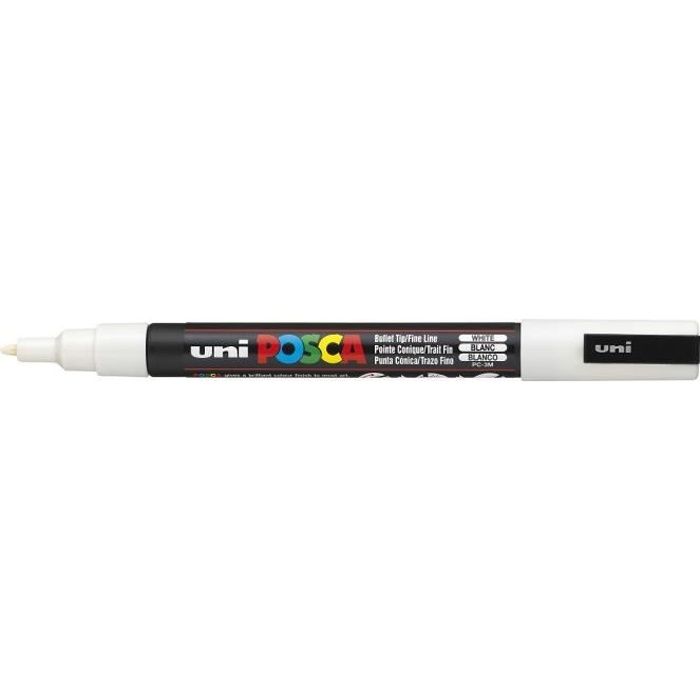 POSCA Marqueur Pointe Conique Fine Blanc