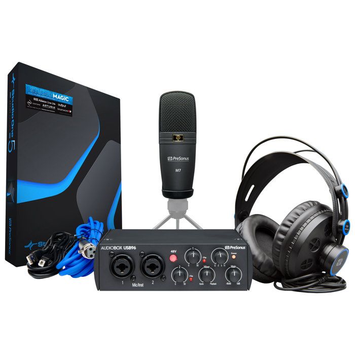 PRESONUS AUDIOBOX96STUDIO-25 - Interface audiobox96 + micro + casque + logiciel 25ème anniversaire