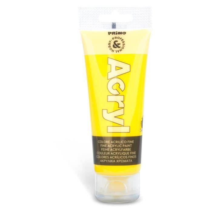 Tube Soft Plastique 75ml Peinture Acrylique Fine Jaune Primaire 201