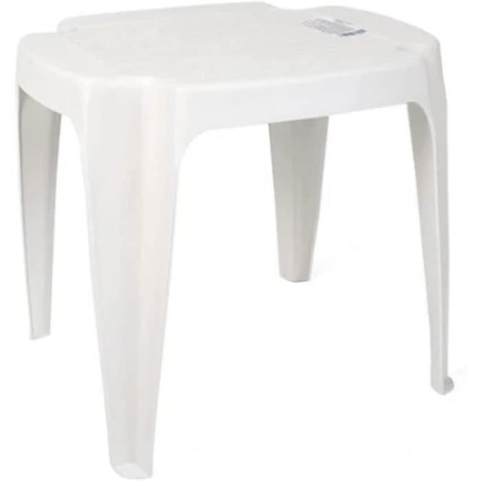 Table Basse Empilable Blanc - 42x37x38 cm