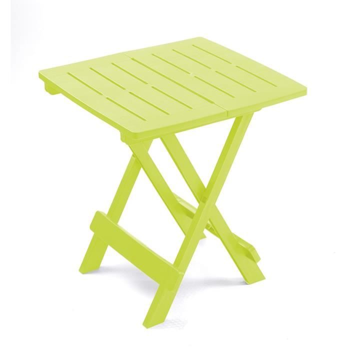 TABLE BASSE PLIABLE  ADIGE - VERT LIMON - 44x44x51 CM