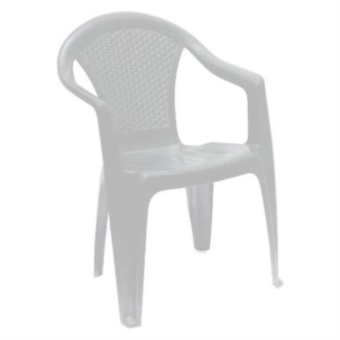 CHAISE MONOBLOC KORA - Blanche - 55x53,5x83 CM