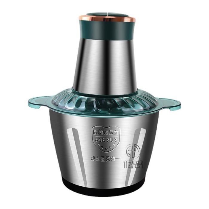 hachoir électrique multifonctionnel en acier inoxydable,broyeur d'aliments,trancheuse à légumes,hachoir,appareils de cuisine,3L,6S