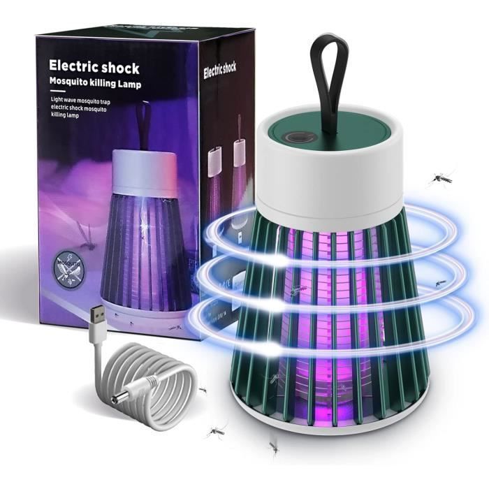 Lampe Anti Moustique, Tue Mouche Electrique Interieur, Anti Moustique Electrique Exterieur, Portée Piege UV Mouche Lampe 30㎡-40㎡