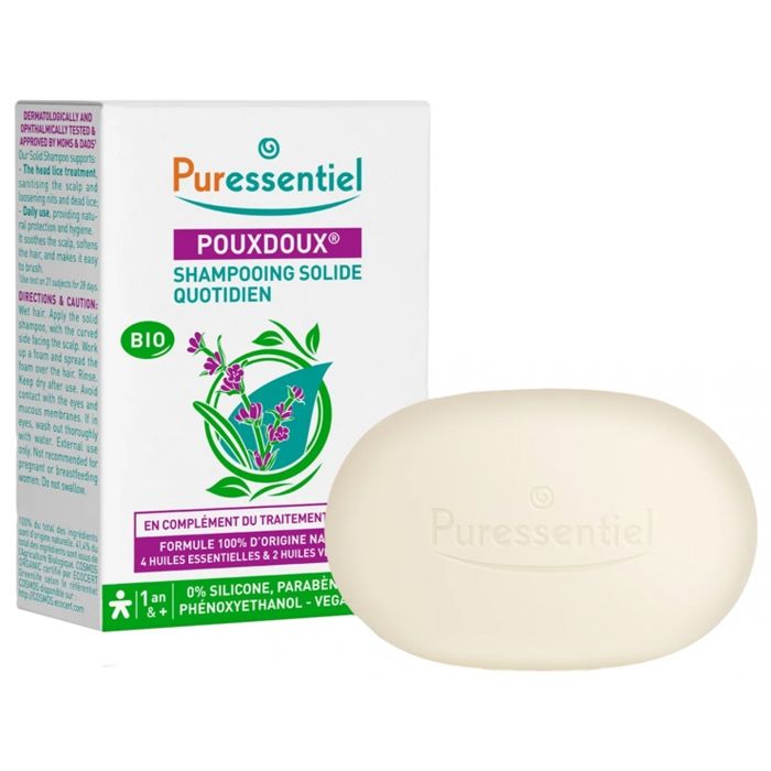 Puressentiel Shampooing Solide Pouxdoux Bio 60 Grammes