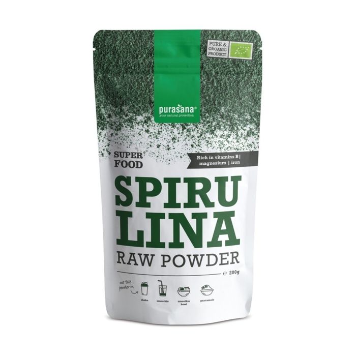Purasana Spiruline Poudre Bio Raw 200g