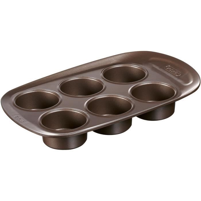 PYREX Moule 6 muffins Asimetria 29x18 cm marron