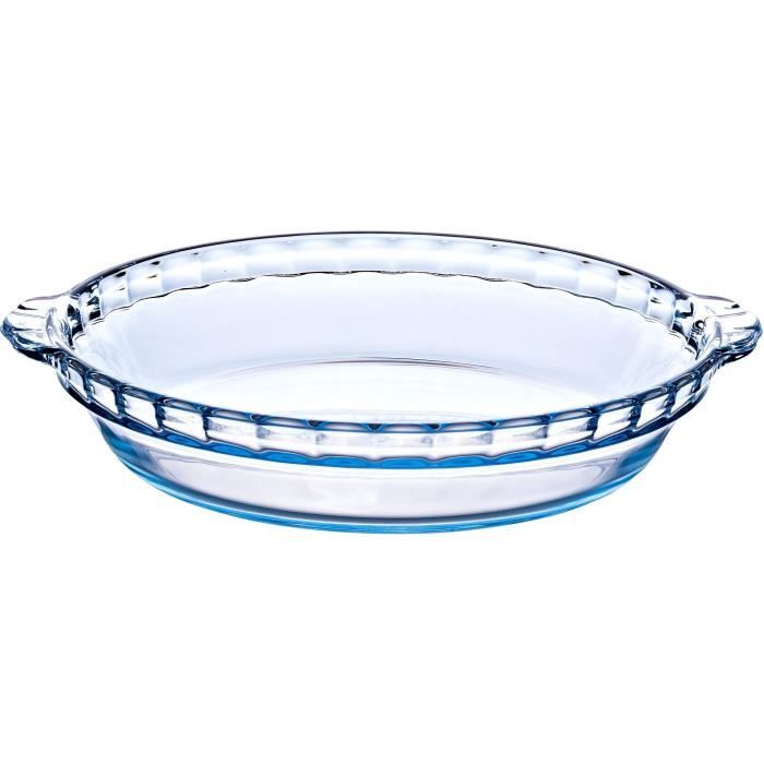 PYREX - BAKE&ENJOY - Moule à tarte en verre avec poignées 26*23 cm