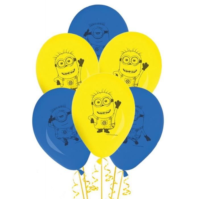 Ballons - Procos - Lovely Minions - Latex 11'' - Multicolore - 5 pièces