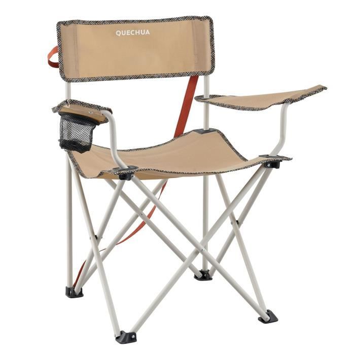 FAUTEUIL PLIANT GRIS POUR LE CAMPING Quechua by Decathlon