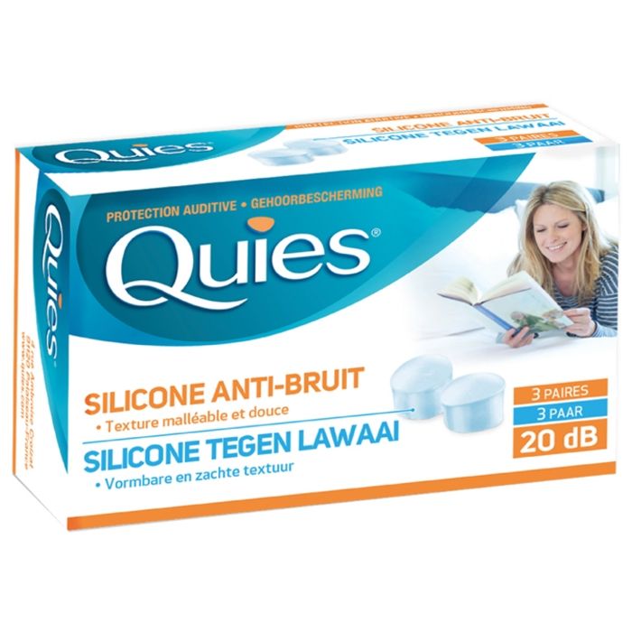 Quies Protection Auditive Silicone Anti-Bruit Discrétion 3 paires