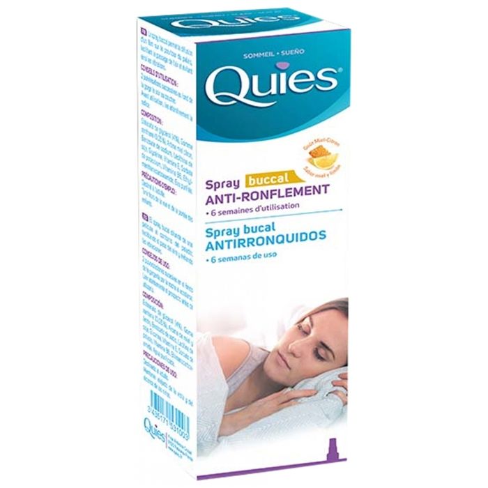 Quies Anti-Ronflement Spray Buccal Goût Miel/Citron 70ml
