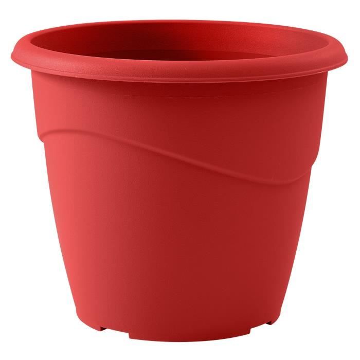 EDA Pot rond non percé Marina Ø25cm - Contenance 6L - Rouge rubis