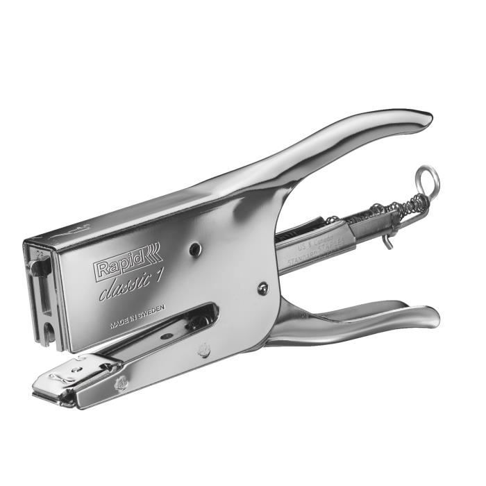 Rapid, Pince-agrafeuse Classic K1, métal, 50 feuilles, Agrafes 26/6 ou 26/8+, en boîte