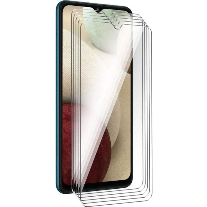 [5 Pack] Verre Trempé Samsung Galaxy A02S / A12 / A32 5G 6.5", Film Protection en Verre Trempé [Ultra Résistant Dureté 9H]