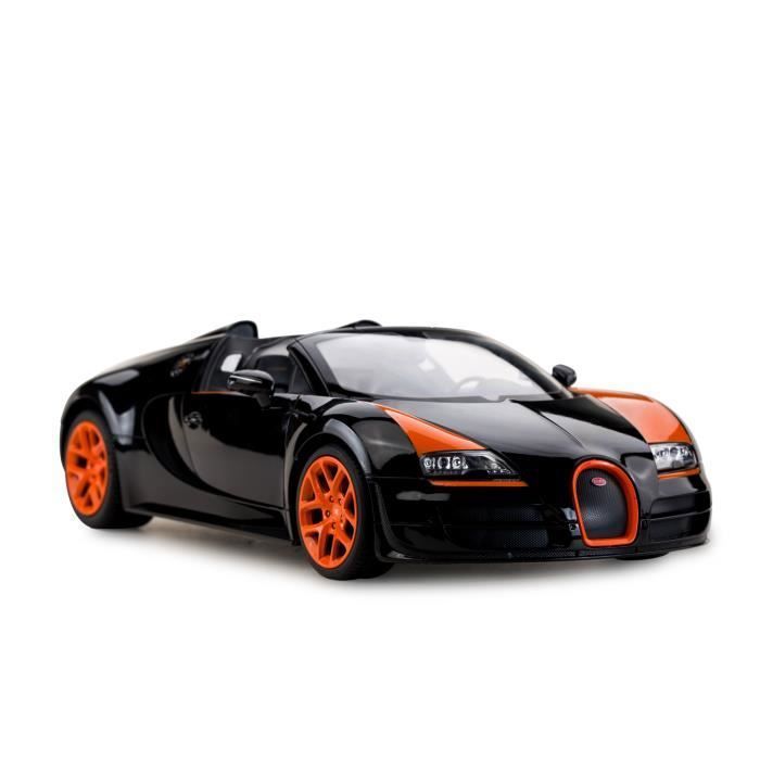Rastar Bugatti Grand Sport Vitesse, Sport car, Moteur électrique, 1:14, Prêt à fonctionner, Noir, Rouge