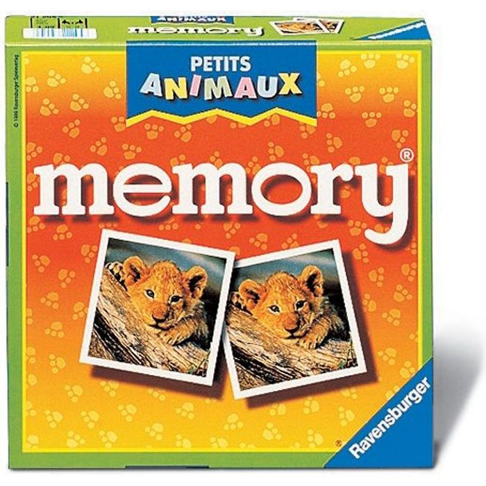 Jeu de mémoire Grand memory® Petits animaux - Ravensburger - Découverte des Animaux - A partir de 4 ans