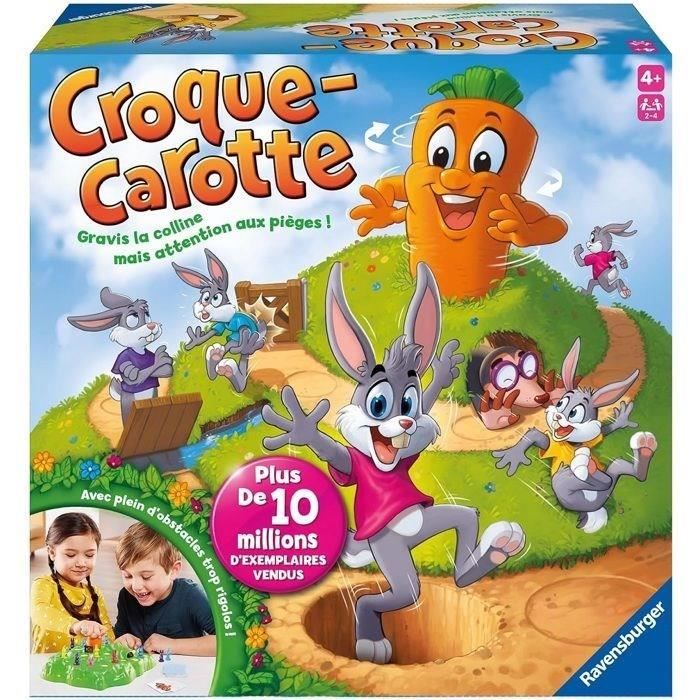 Croque Carotte, Jeu de parcours rigolo pour enfant, 2 à 4 joueurs, Ravensburger, 22223, Dès 4 ans