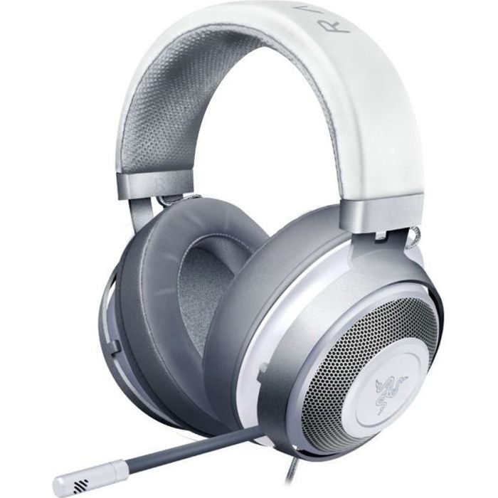 Casque gaming RAZER Kraken - Mercury, gris, circum-aural, jack 3,5mm