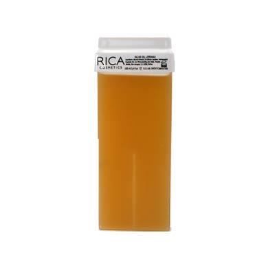 Rica Cire cartouche liposoluble avec roll-on Miel - Hydratation Avec bandes, Liposoluble, Cartouche Miel 100ml Corps