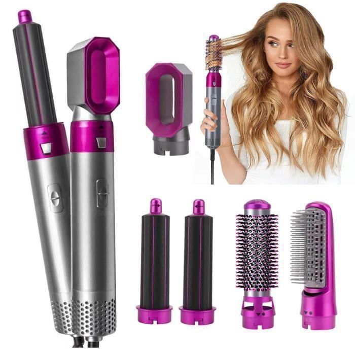 Brosse Soufflante 5-en-1 Multifonction – Sèche-cheveux & Coiffeur Professionnel – 3 Vitesses – Technologie Ionique - 1000 W