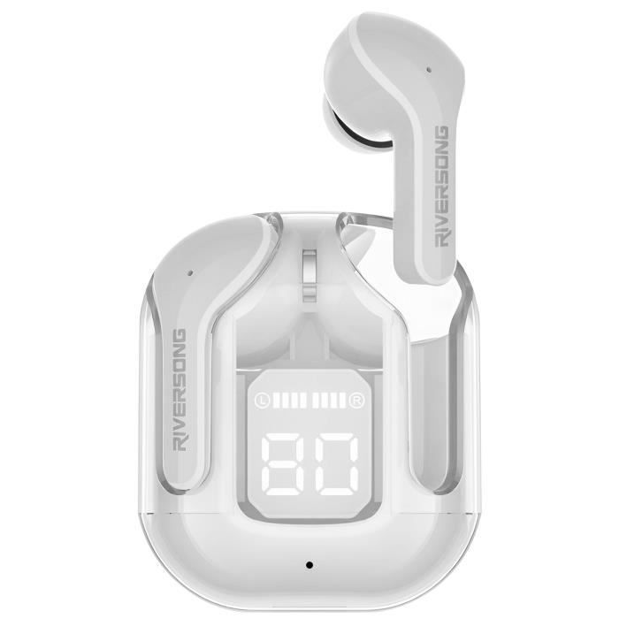 Écouteurs Bluetooth - RIVERSONG - Airfly M2 - Réduction de Bruit - IPX5 - 30h Autonomie