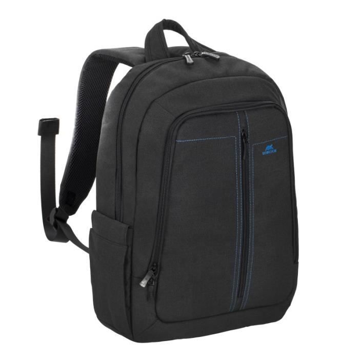 Sac à dos confort RIVACASE, 15.6" pour ordinateur portable / notebook / Laptop en toile noire