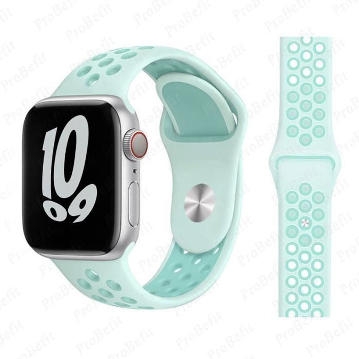 Bracelet en Silicone pour Apple Watch,49mm 44mm 40mm 42mm 38mm 44mm,pour iwatch 1 2 3 iWatch - 25 Teal Tint-42 44MM 45MM 49MM SM