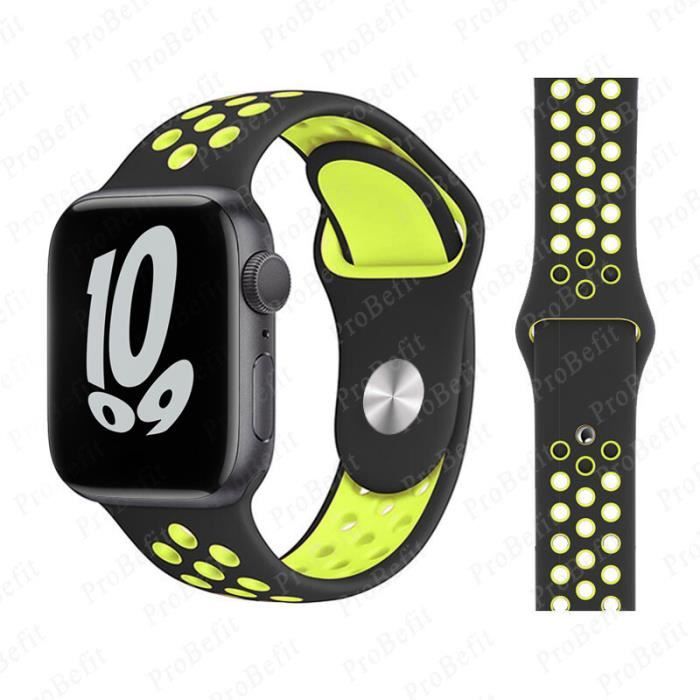 Bracelet en Silicone pour Apple Watch,49mm 44mm 40mm 42mm 38mm 44mm,pour iwatch 1 2 3 iWatch - 5 Black Volt-42 44MM 45MM 49MM ML